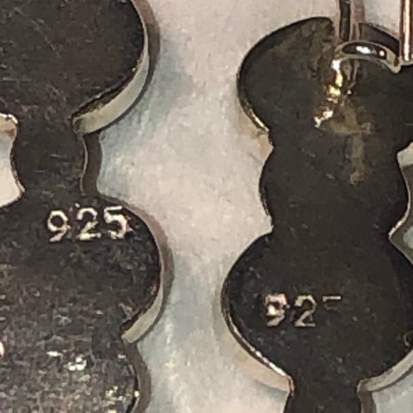 Sterling Silver 3 Stone Hook Earrings - Picture 7 of 7